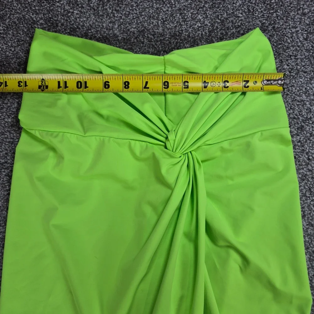 SKIMS Swim Sarong Set Womens Small Neon Lime Green Skirt Triangle Top